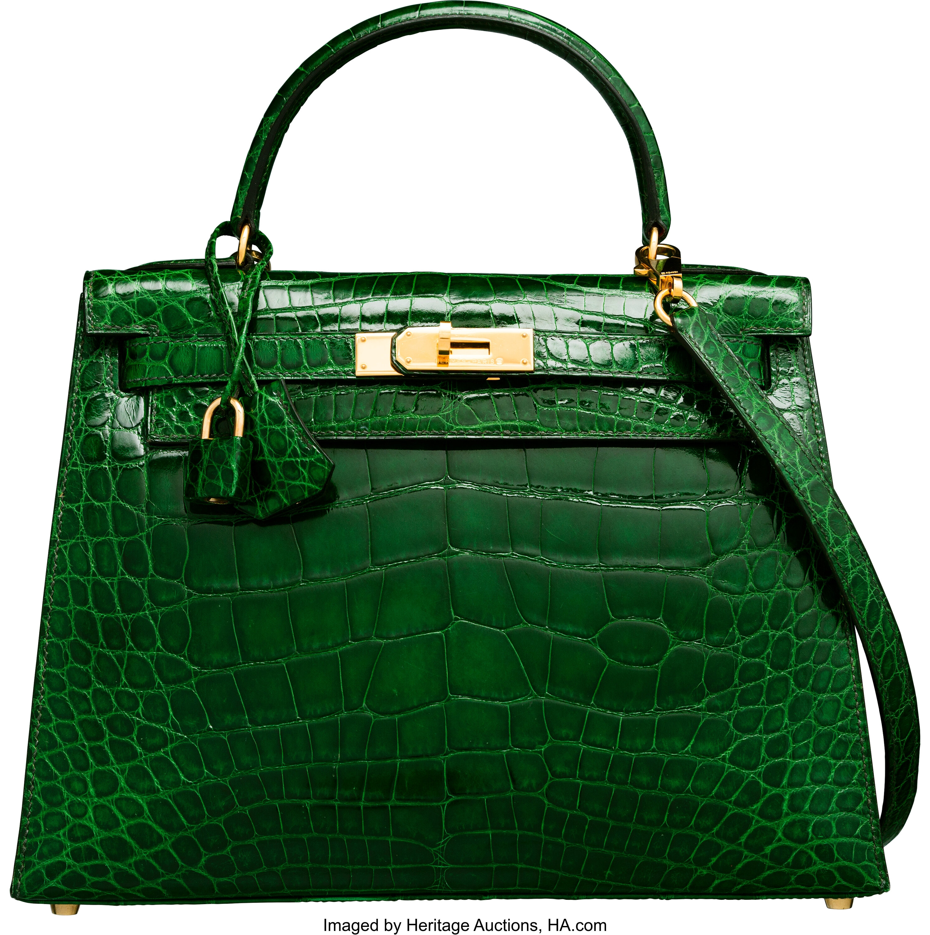 Hermes Birkin Bag, Veronese Green, 35cm, Matt alligator with gold