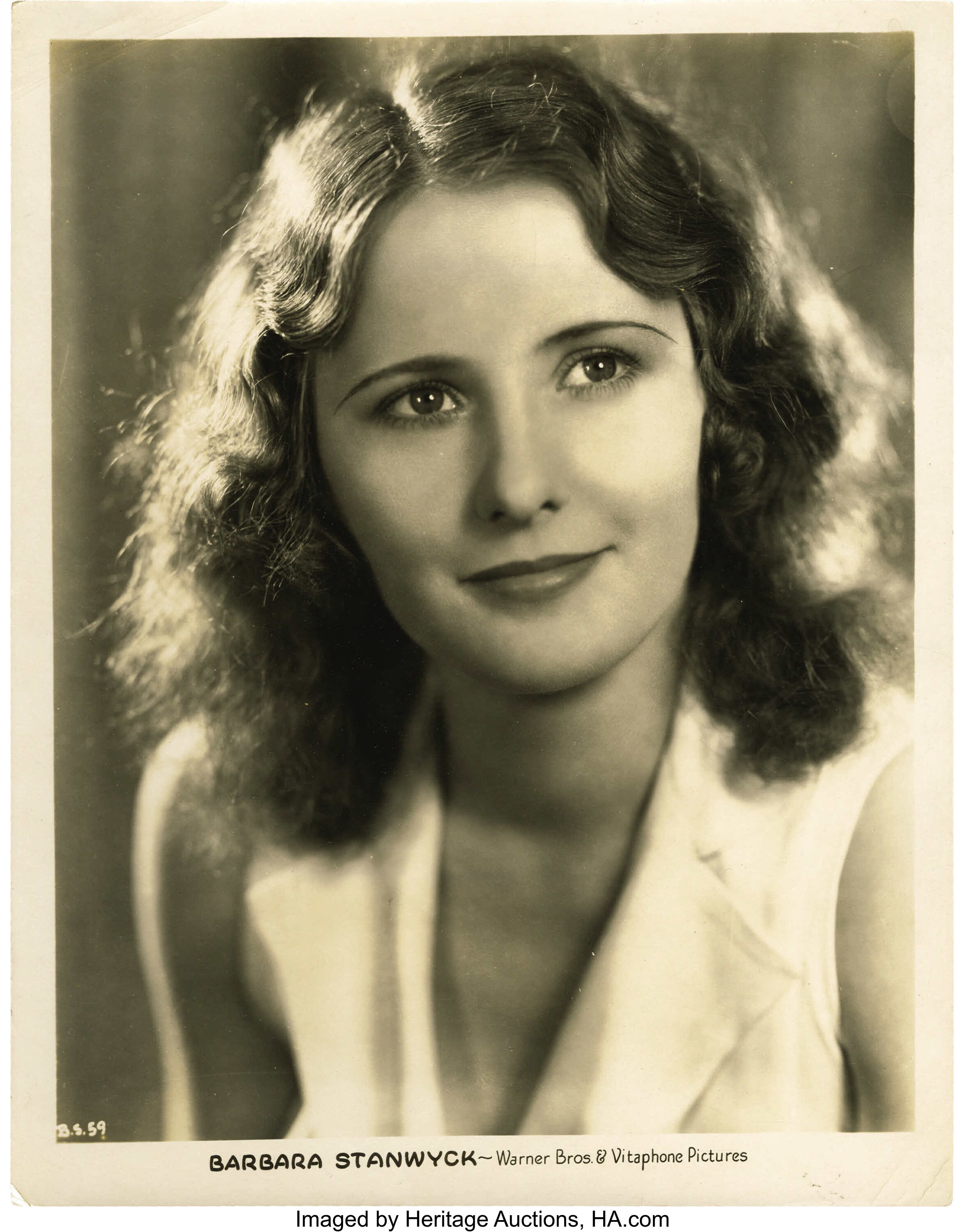 2350px x 3000px - Barbara Stanwyck Portrait Still (Warner Brothers, early 1930s). | Lot  #28726 | Heritage Auctions