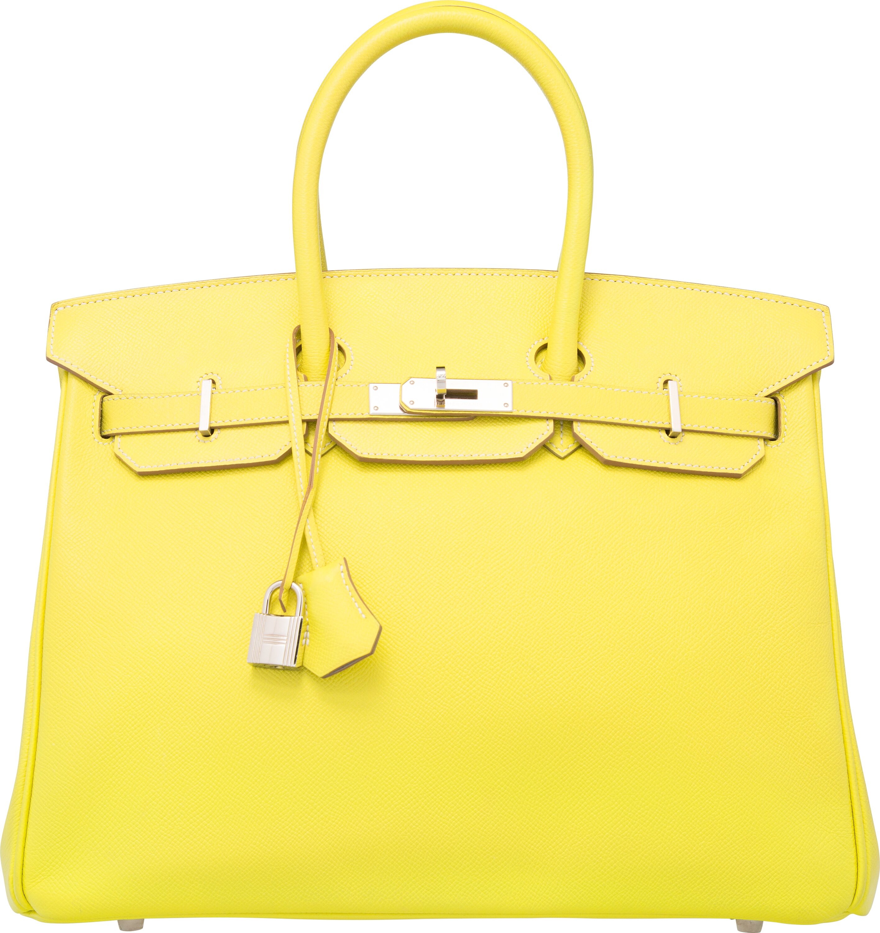 Hermes Limited Edition Candy Collection 35cm Lime & Gris Perle, Lot #56185