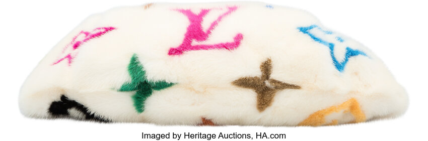 Louis Vuitton Limited Edition White Multicolore Monogram Mink Bum Lot 58098 Heritage Auctions