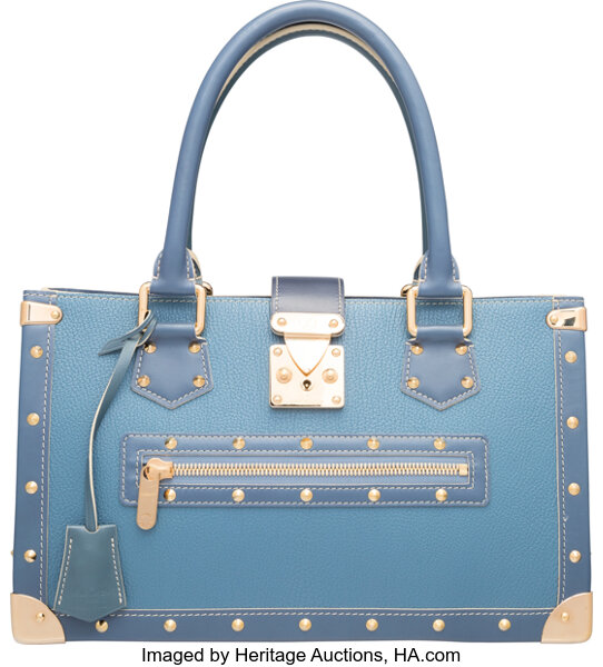 Leather bag Louis Vuitton Blue in Leather - 30950396