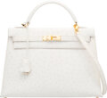 Hermes 30cm Matte White Himalayan Nilo Crocodile Birkin Bag with, Lot  #58135