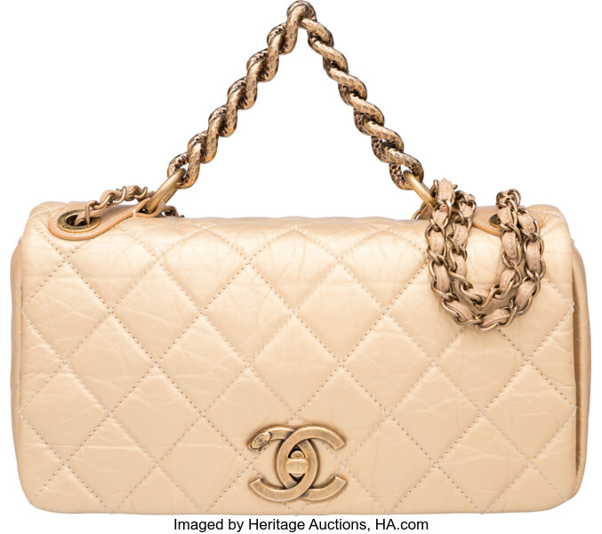 Chanel Limited Edition Paris-Bombay Metallic Gold Quilted, Lot #58046