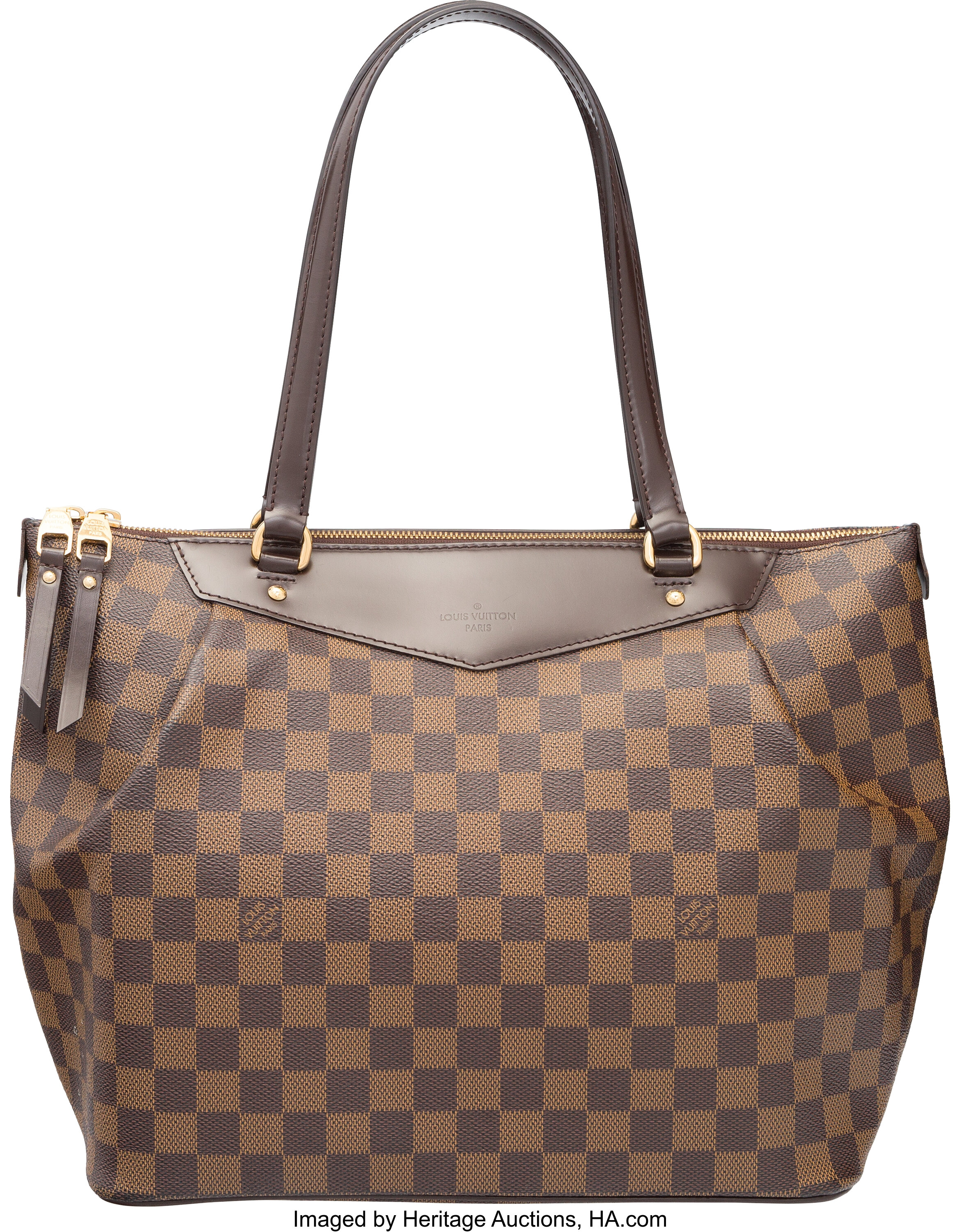 Sold at Auction: Louis Vuitton Damier Ebene Hobo Bag