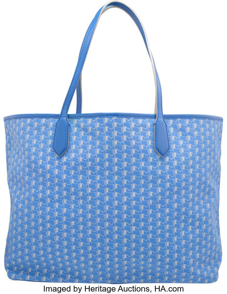 Moynat Blue Monogram Canvas Cabas Tote Bag. Excellent Condition., Lot  #58685