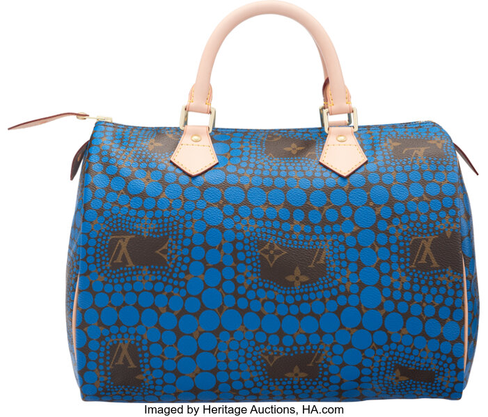 Yayoi Kusama x Louis Vuitton Blue Monogram Dots Infinity Speedy 30