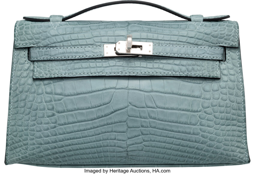 Sold at Auction: Hermes Micro Constance Bag Ciel Matte Alligator, Palladium  Hardware, Limited Edition