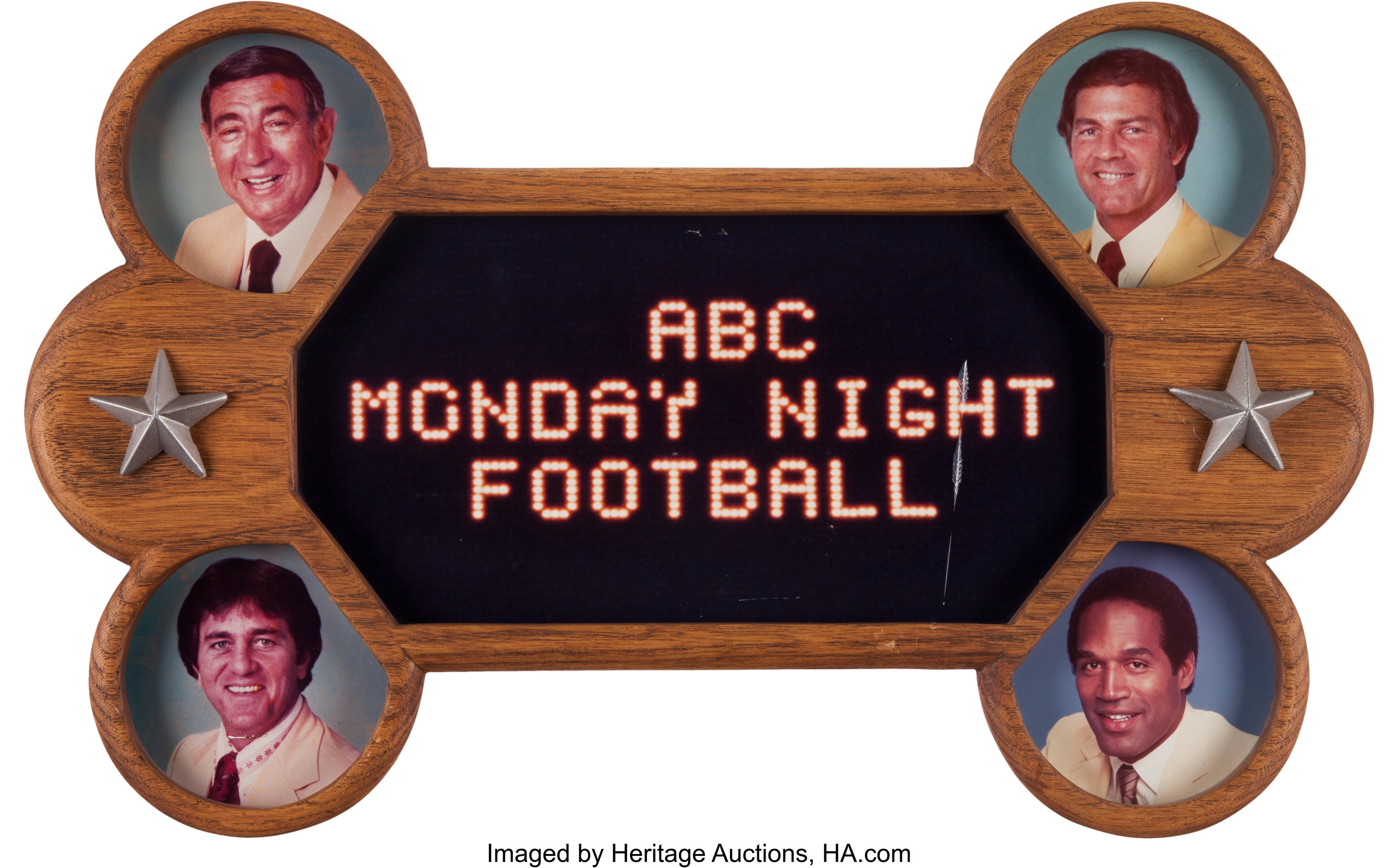 1983 Monday Night Football Display that Hung on Set. Football, Lot  #52970