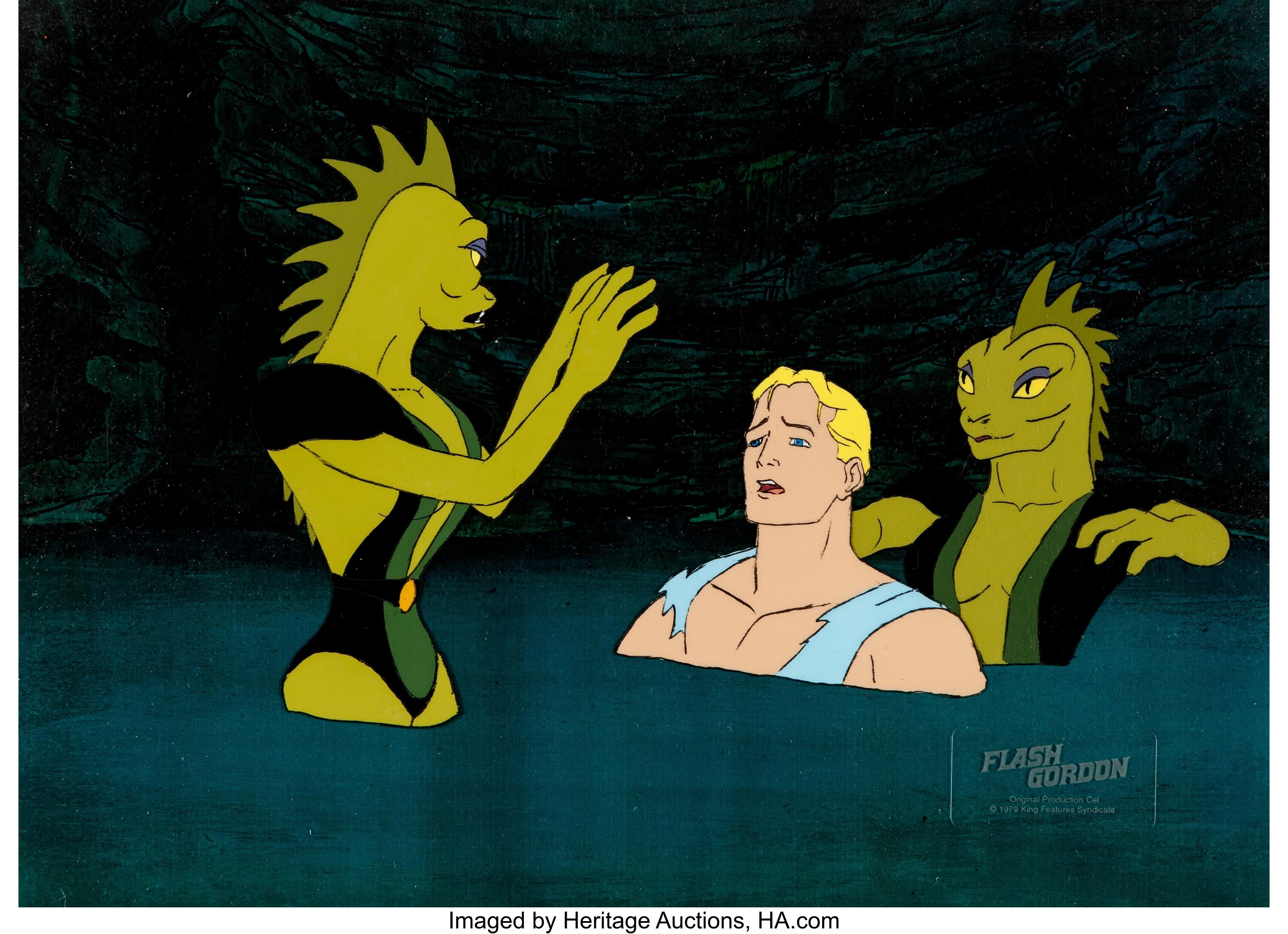 The New Adventures of Flash Gordon Production Cel Setup Animation | Lot ...