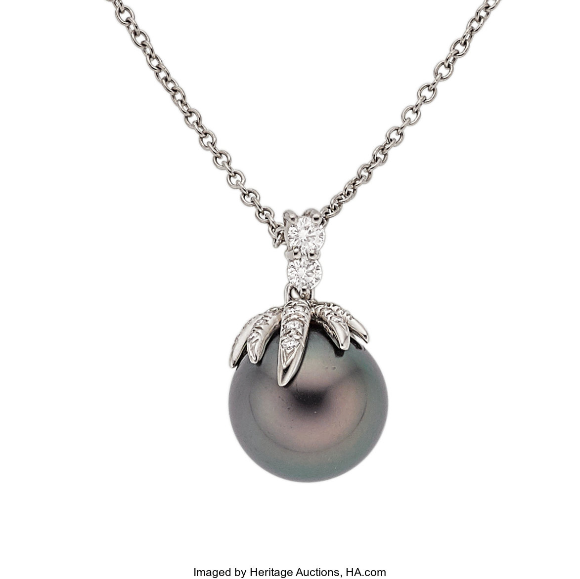 Tiffany & Co. - Platinum Diamond and Pearl Necklace