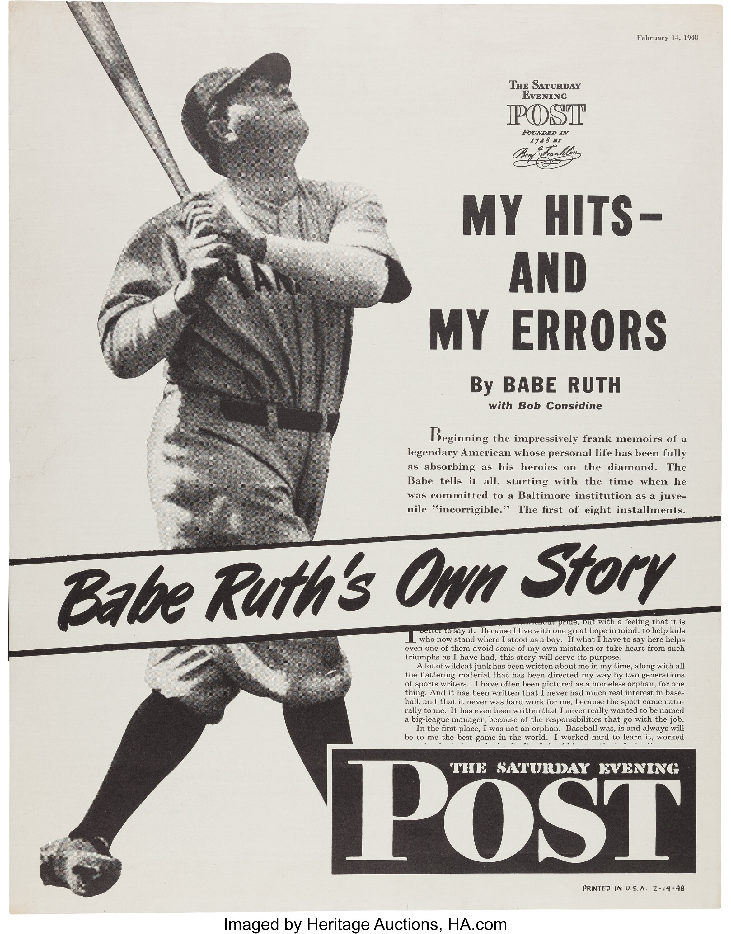 Babe Ruth and The Post  The Saturday Evening Post