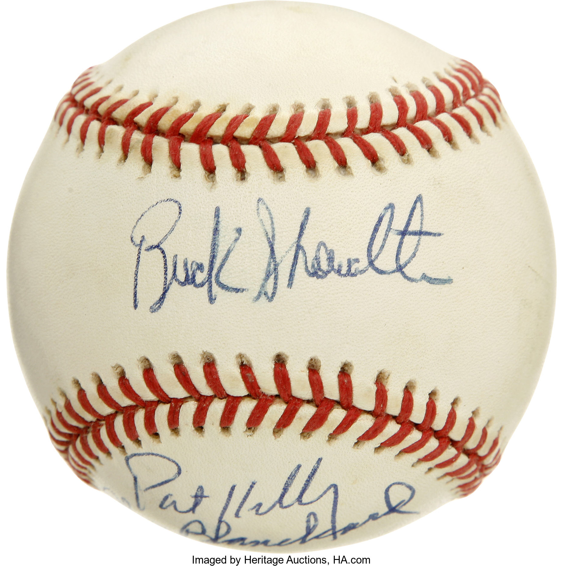 Autographed/Signed Buck Showalter New York Pinstripe Baseball