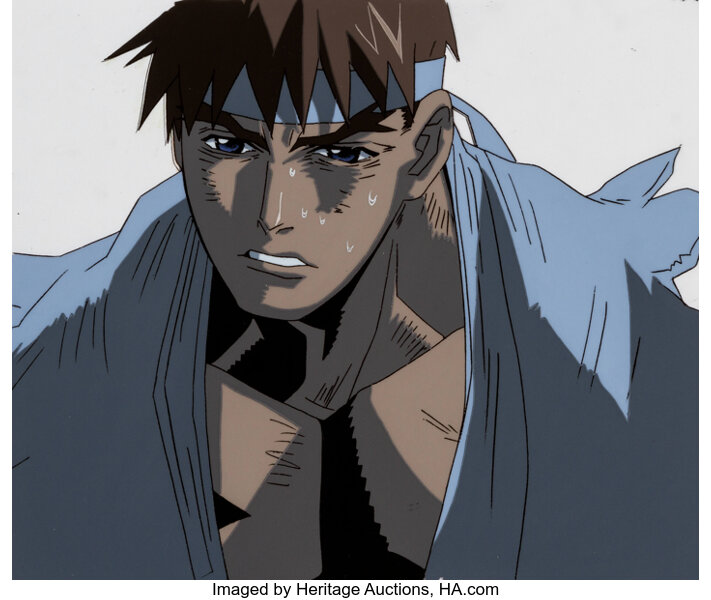 Street Fighter Zero Ryu Anime Production Cels and Animation