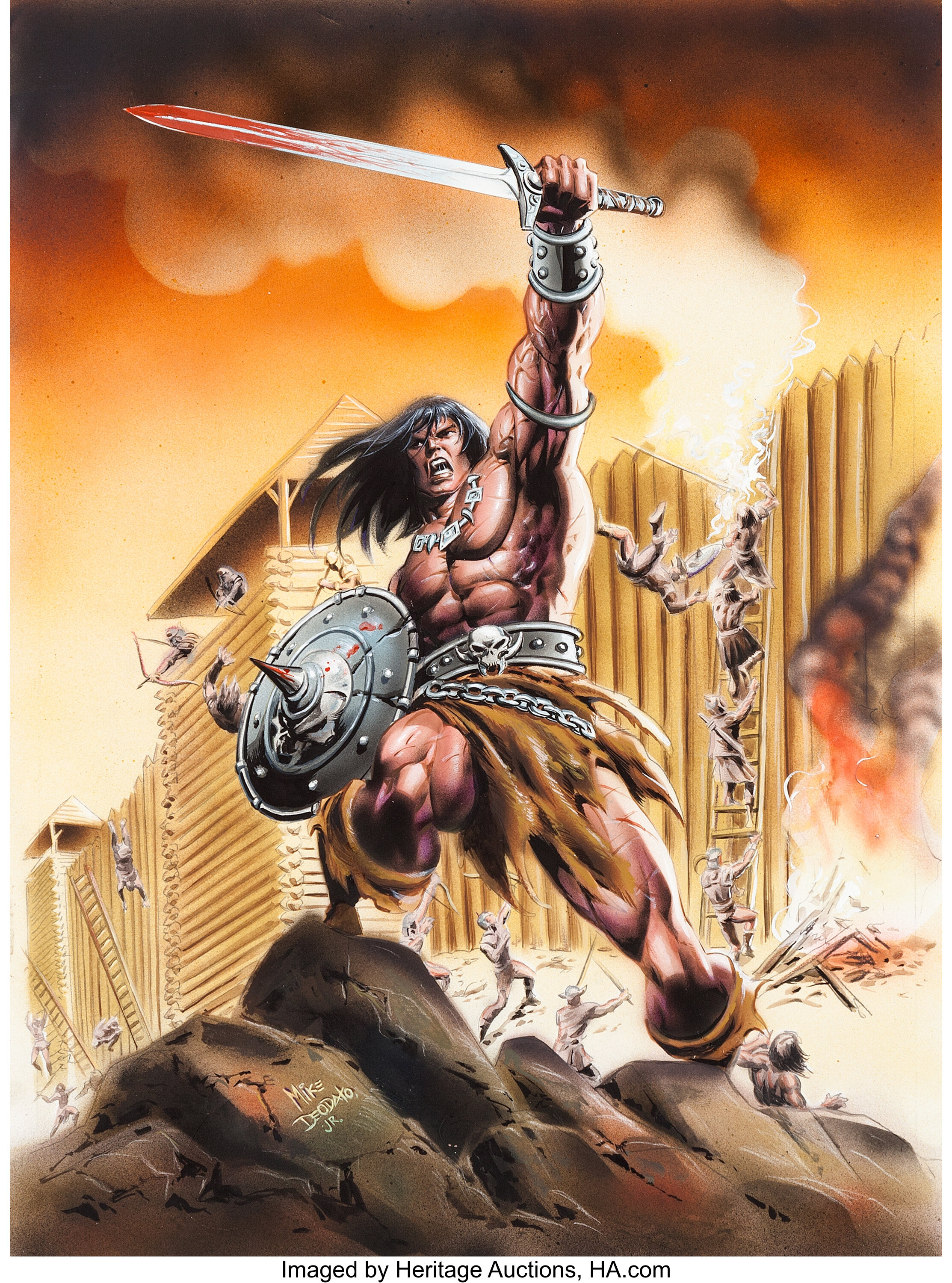 Mike Deodato Conan o Barbaro #165 Cover Original Art | Lot #94226 ...