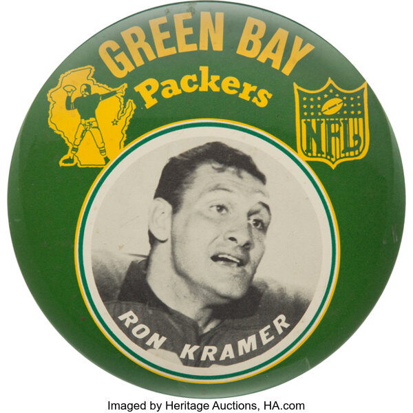 Early 1960's Ron Kramer Oversized (6) Green Bay Packers Idea, Lot #54610