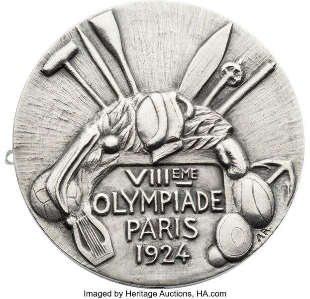 1924 Paris Summer Olympics Silver Second Place Medal Lot 53250 Heritage Auctions