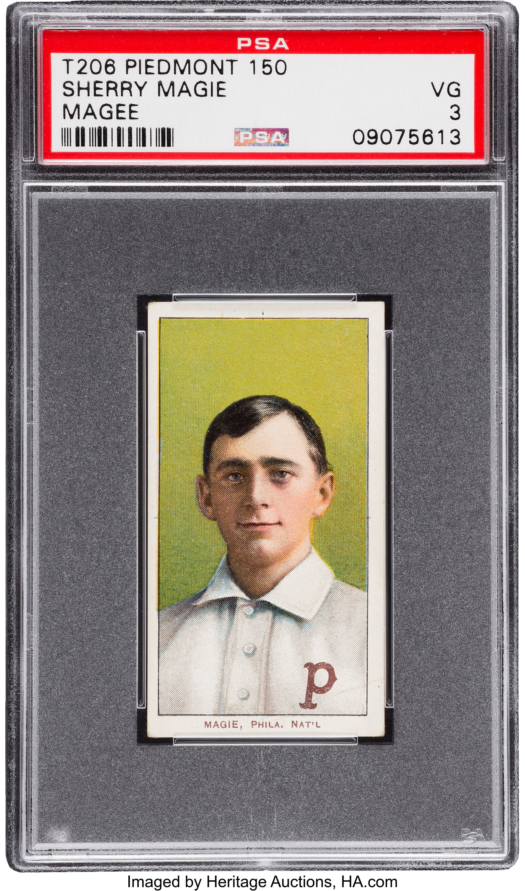 1909-11 T206 Piedmont Sherry Magee 