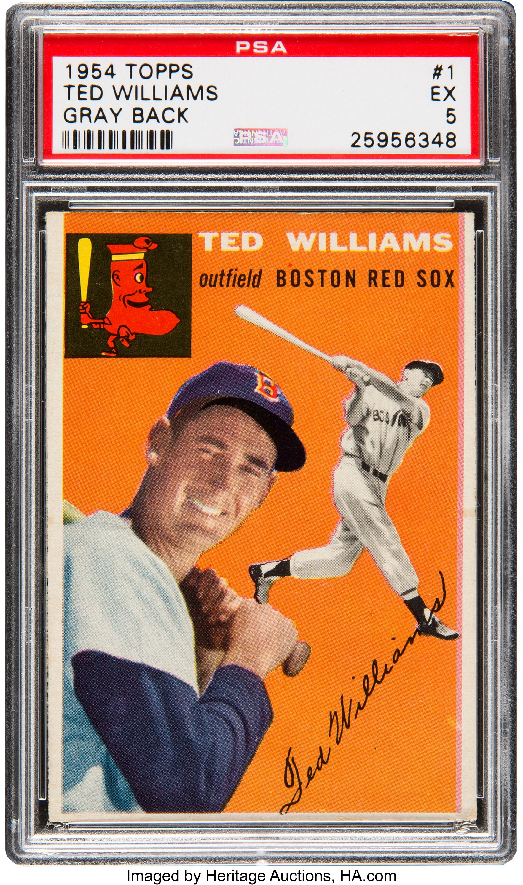 Sold at Auction: Fine 1954 Ted Williams Boston Red Sox