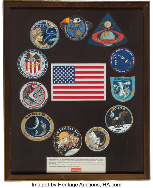 Sold at Auction: Framed NASA Patch Display