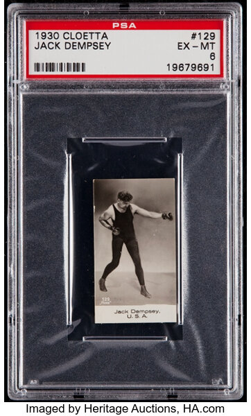 1930 Cloetta Jack Dempsey 129 Psa Ex Mt 6 Pop Two None Lot 448 Heritage Auctions