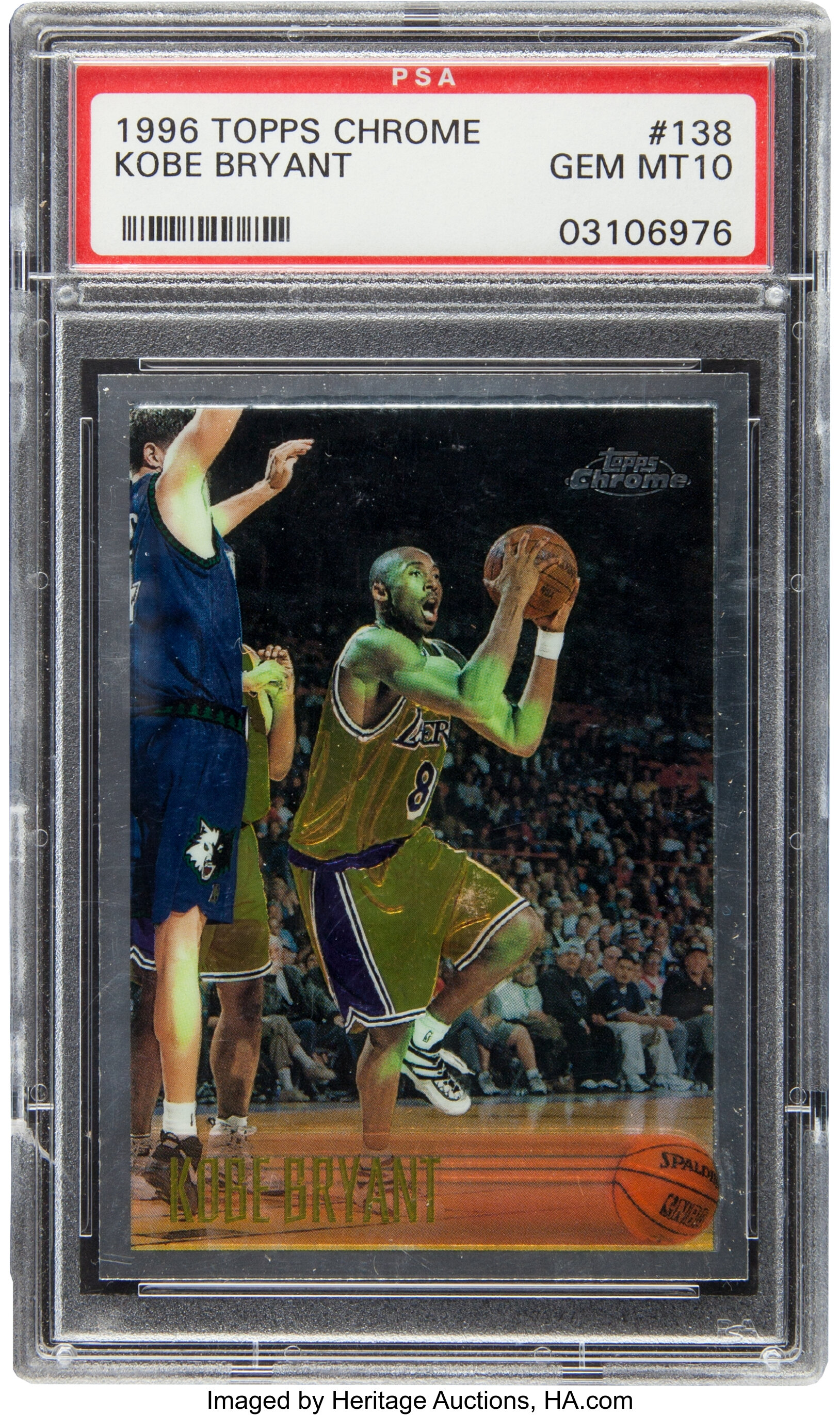 1996 Topps Chrome Kobe Bryant #138 PSA Gem Mint 10.... Basketball