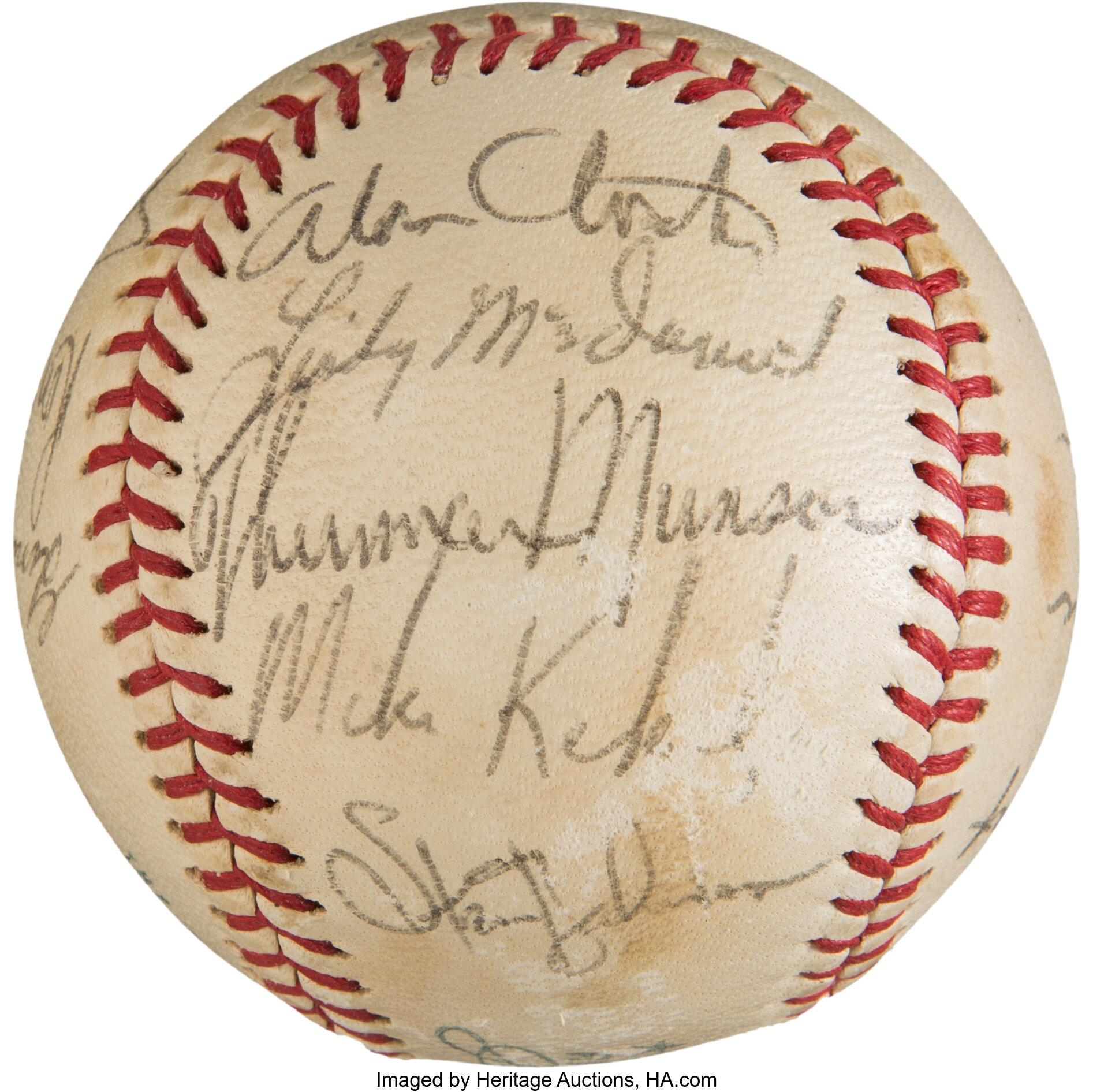 1971 New York Yankees Team Signed Baseball