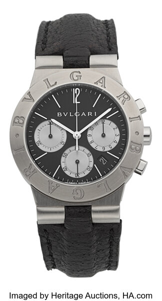 Bulgari Diagono Stainless Steel Chronograph Ref. CH 35 S . ... | Lot #54302  | Heritage Auctions