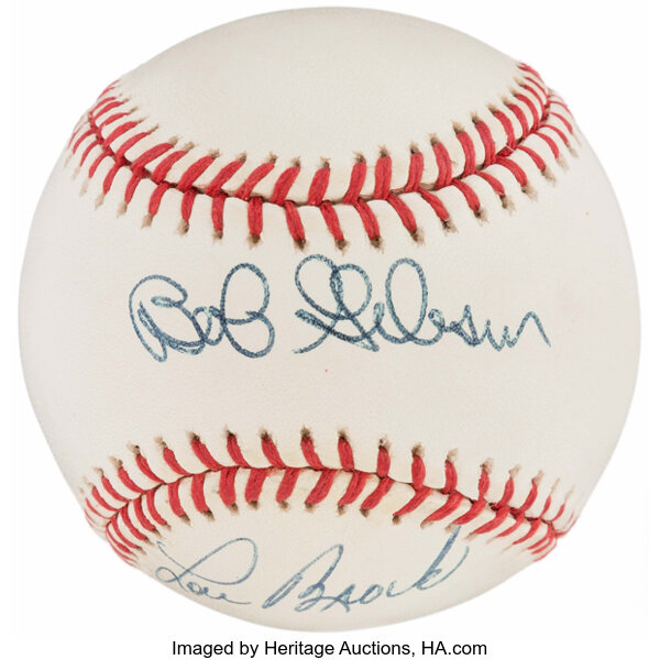 Bob Gibson Memorabilia, Autographed Bob Gibson Collectibles