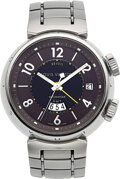 Louis Vuitton Tambour GMT Reveil Q1155 Alarm Automatic Men's Watch