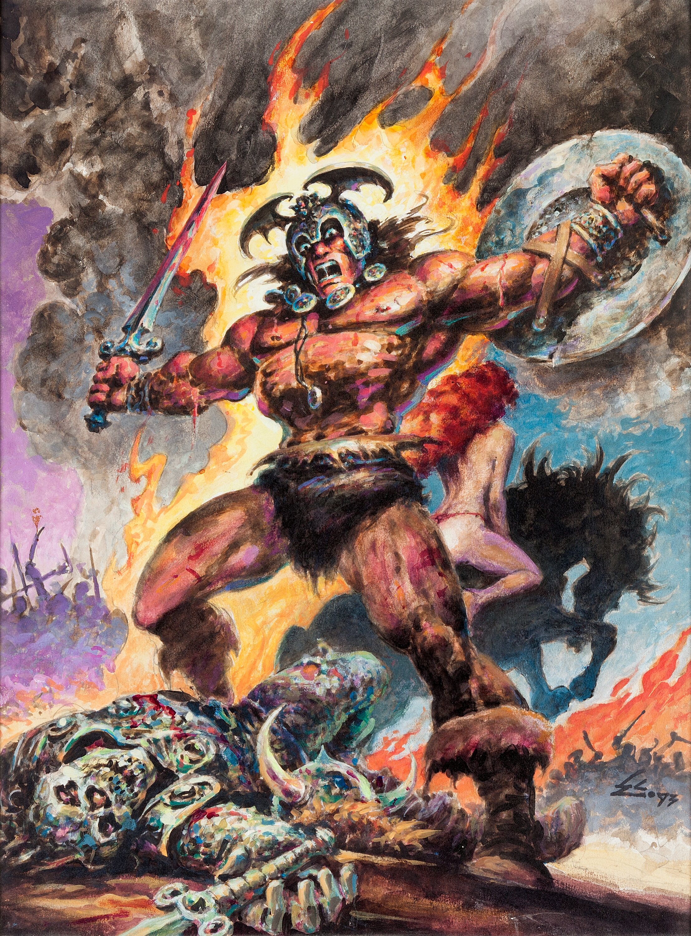 Ernie Chan Conan Painting Original Art (1993).... Original Comic | Lot ...