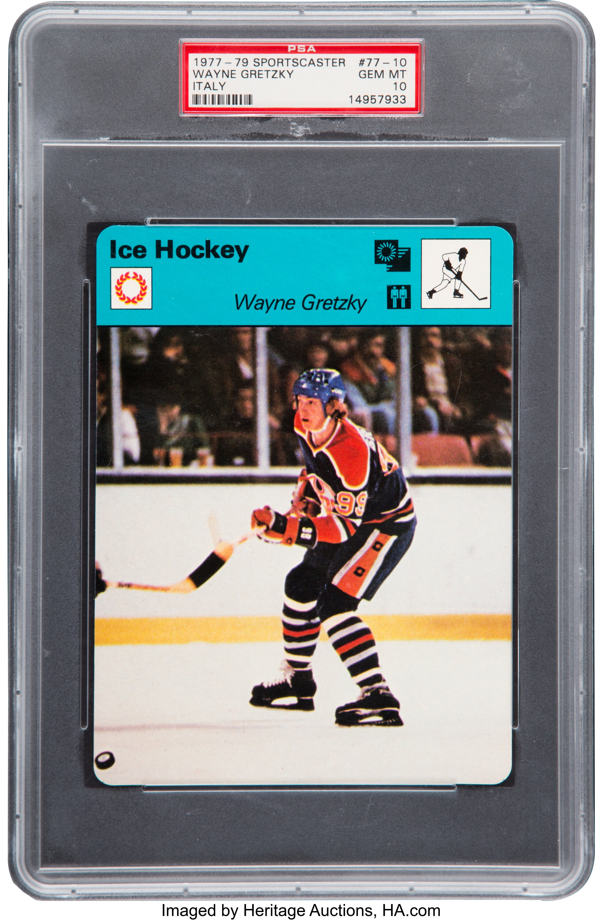 1977-79 Sportscaster Wayne Gretzky #77-10 Psa Gem Mt 10.  Hockey 