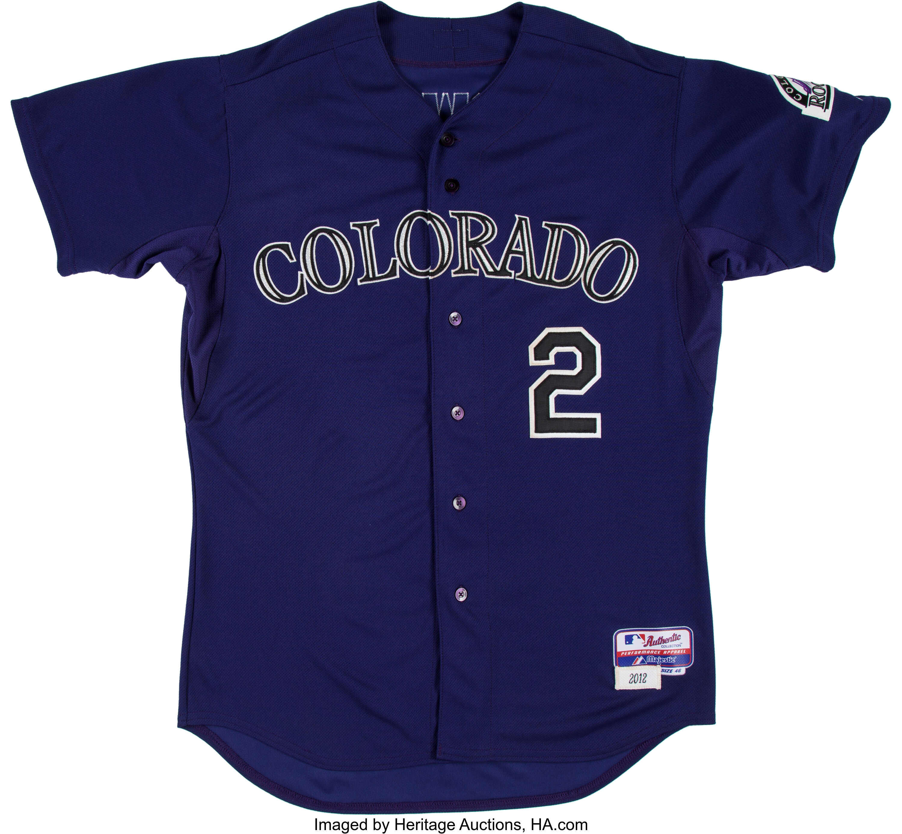 2012 Troy Tulowitzki Game Worn Colorado Rockies Jersey. , Lot #54493