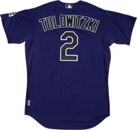 Troy Tulowitzki Colorado Rockies Jersey Button Down Stadium Giveaway Adult  XL