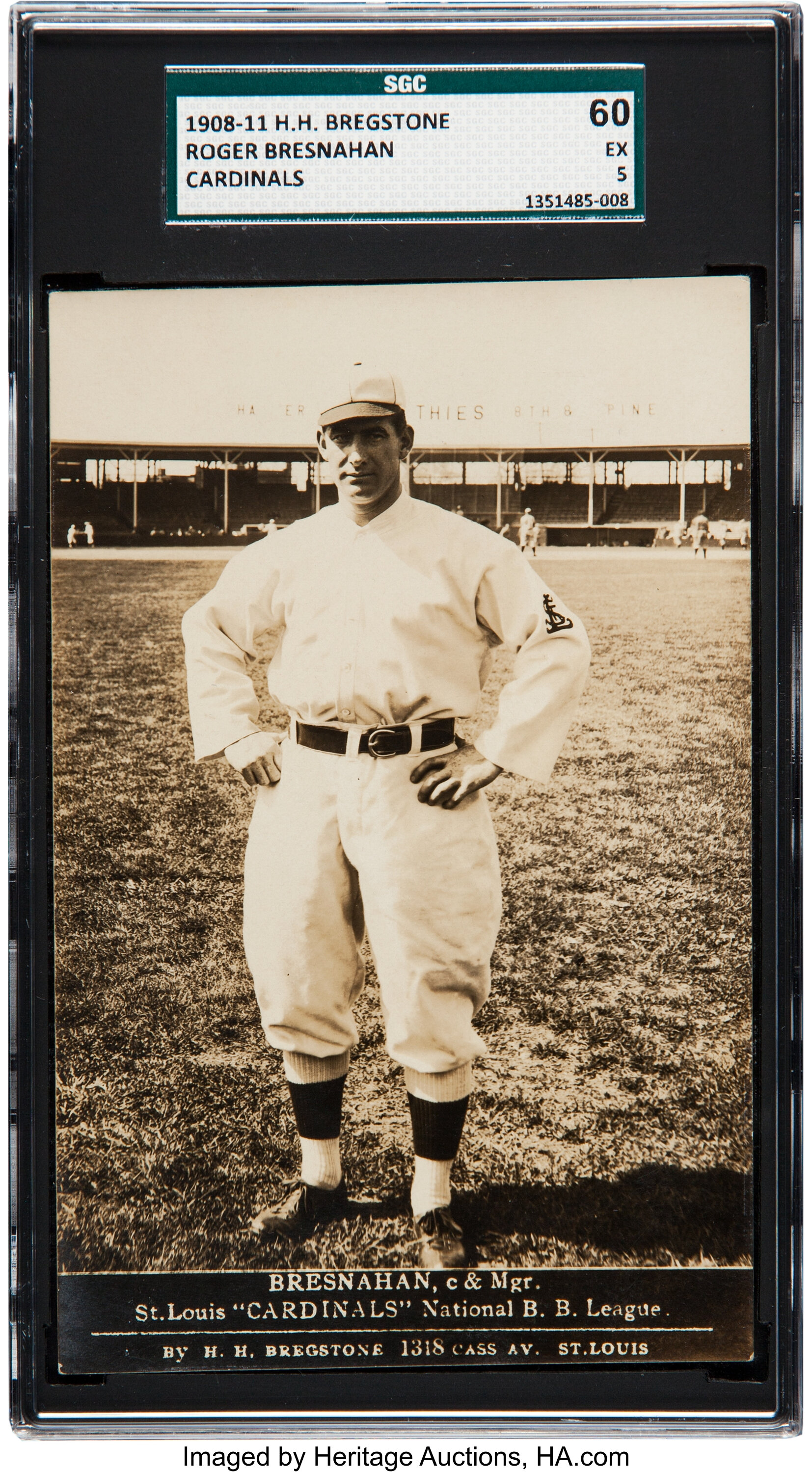 Roger Bresnahan, St. Louis Cardinals, baseball card portrait]