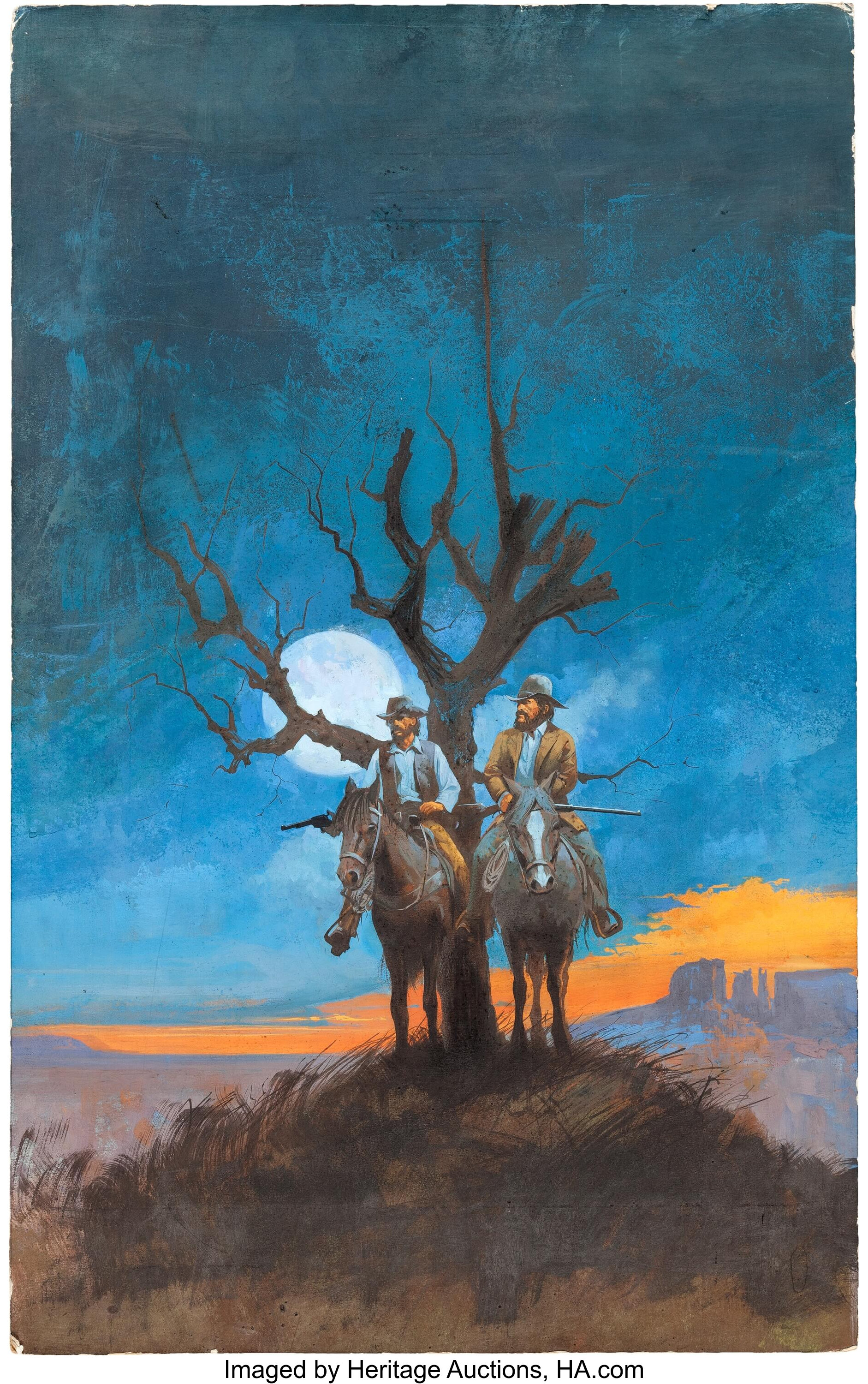 Bob Crofut - Western Paperback Cover Original Art Painting | Lot #11031 ...