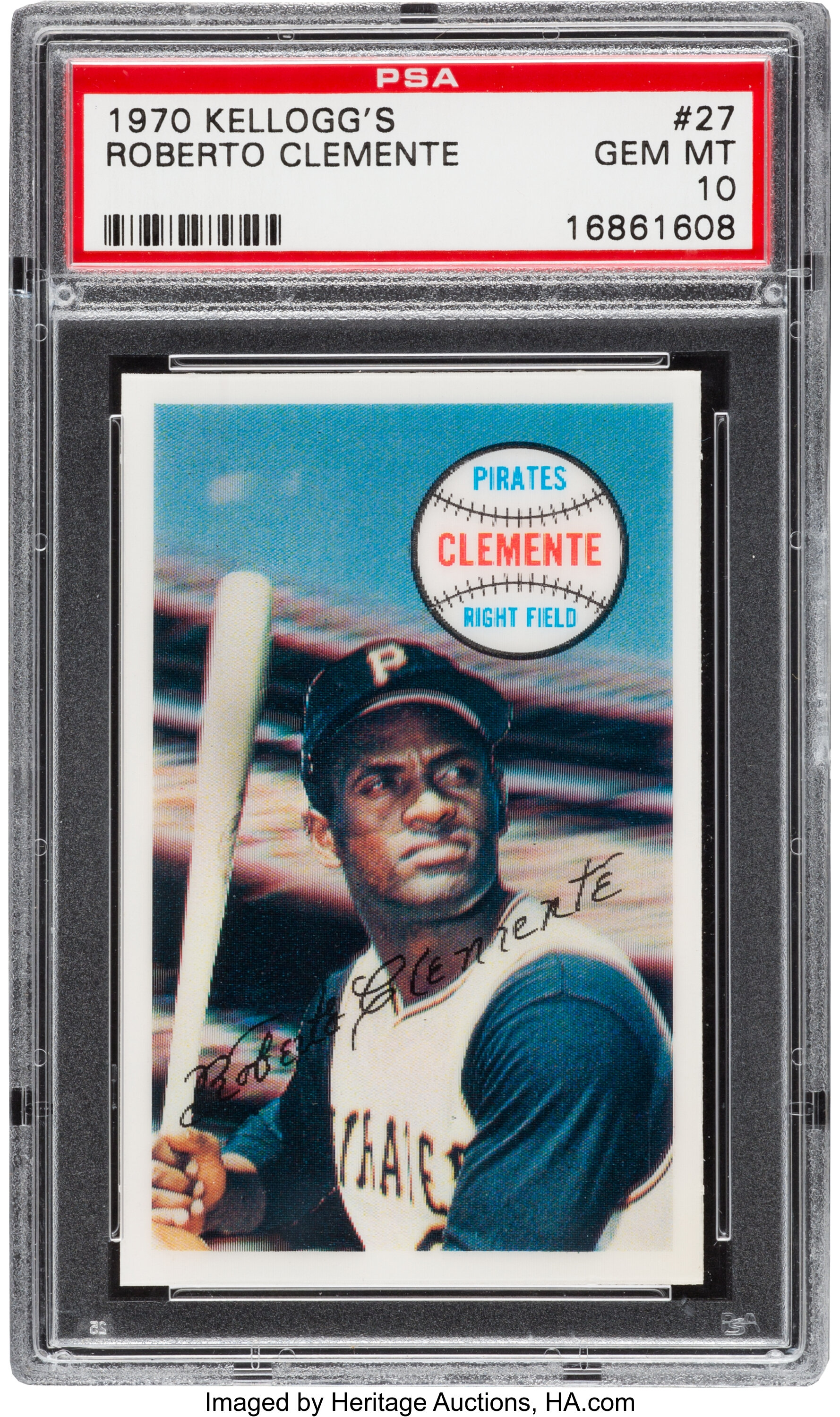 1970 Kellogg's Roberto Clemente #27 PSA Gem Mint 10.... Baseball | Lot ...