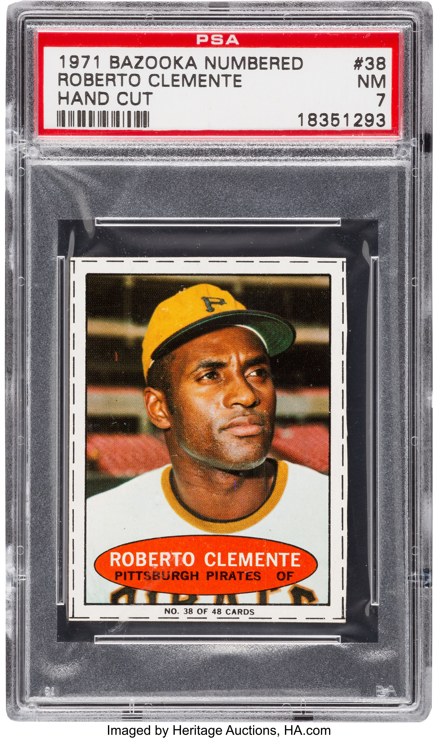 1971 Bazooka Roberto Clemente (No Number) PSA Gem MT 10 - Pop, Lot #52063