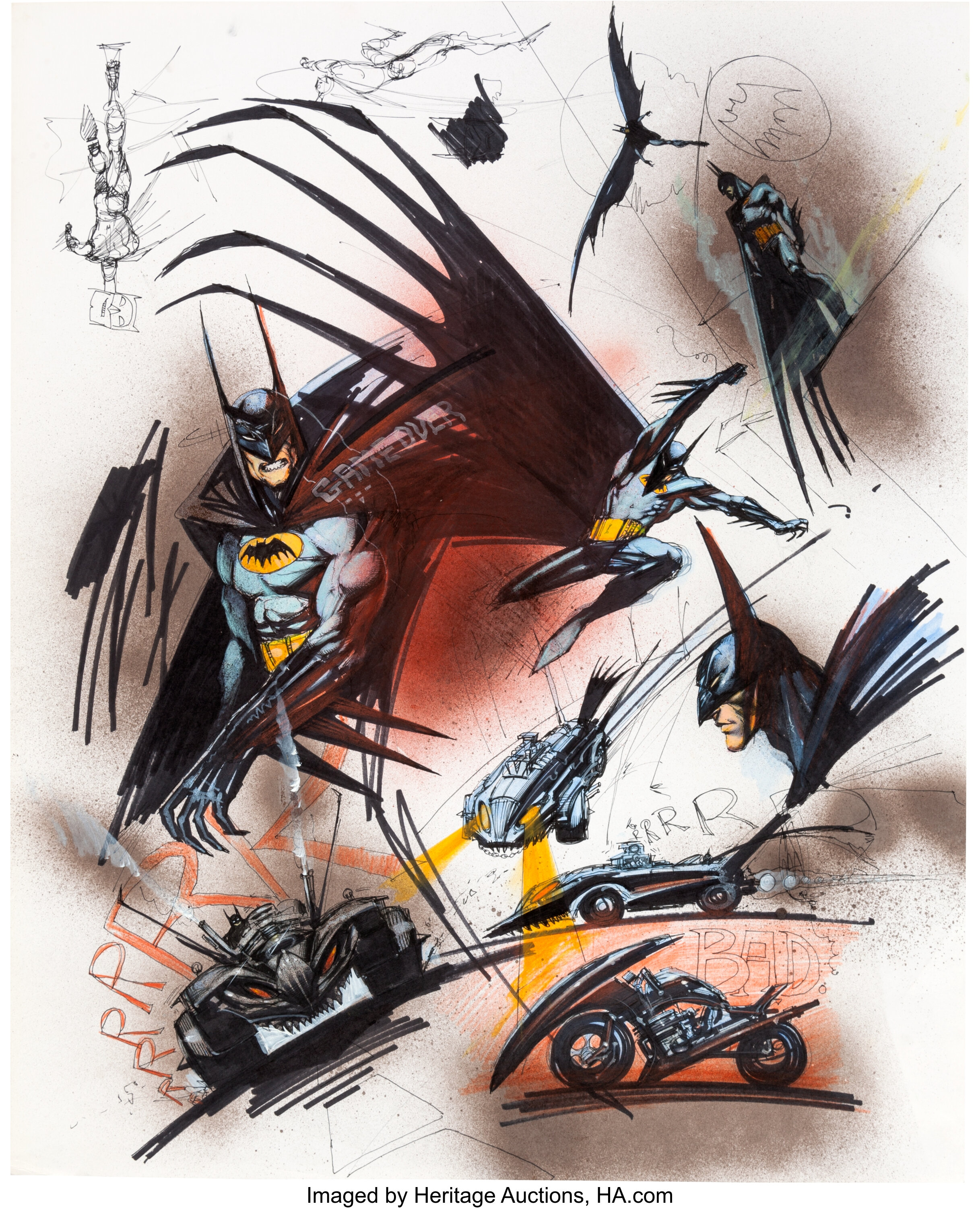 Simon Bisley Batman Preliminary Artwork Original (DC, c. 1990s).... | Lot  #94131 | Heritage Auctions