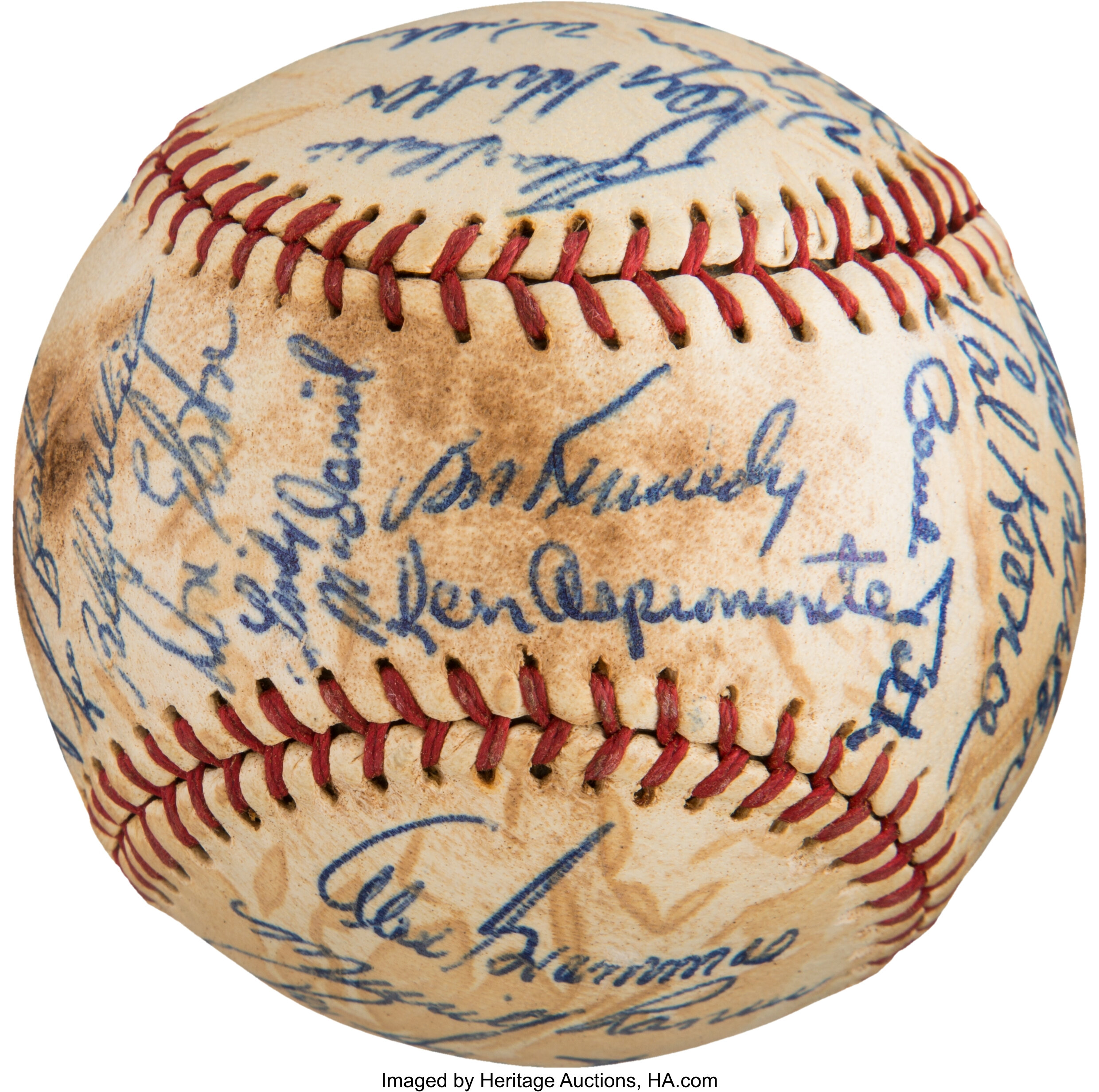 1975 Cincinnati Reds Team Signed Baseball from The Ken Aspromonte