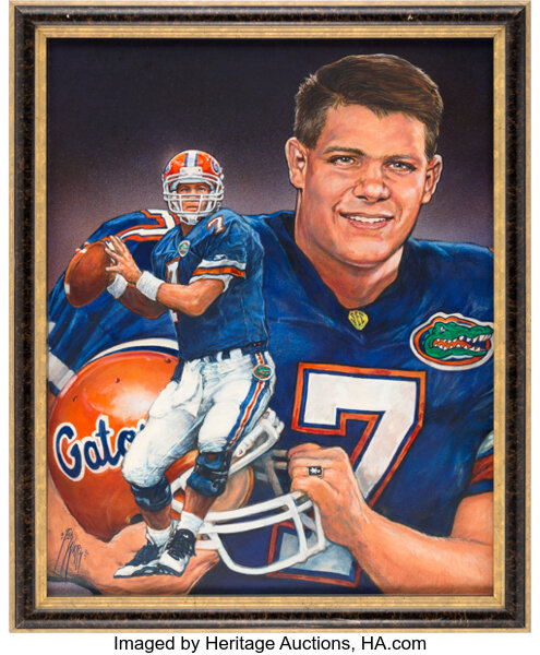 1996 Danny Wuerffel Heisman Trophy Winner Original Artwork By Ted | Lot #52876 | Heritage Auctions