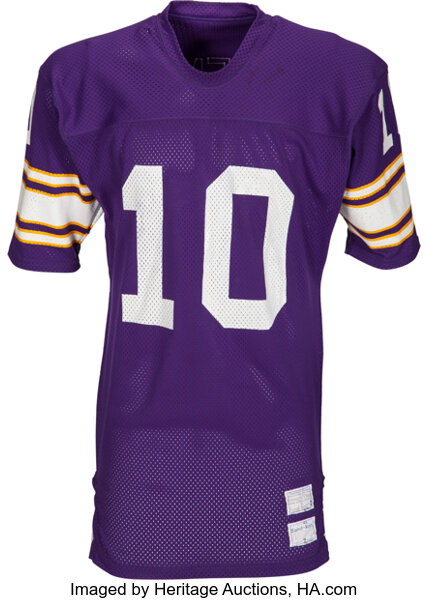 Officially Licensed Autographed Vikings Jersey – Purple – Tarkenton Sports