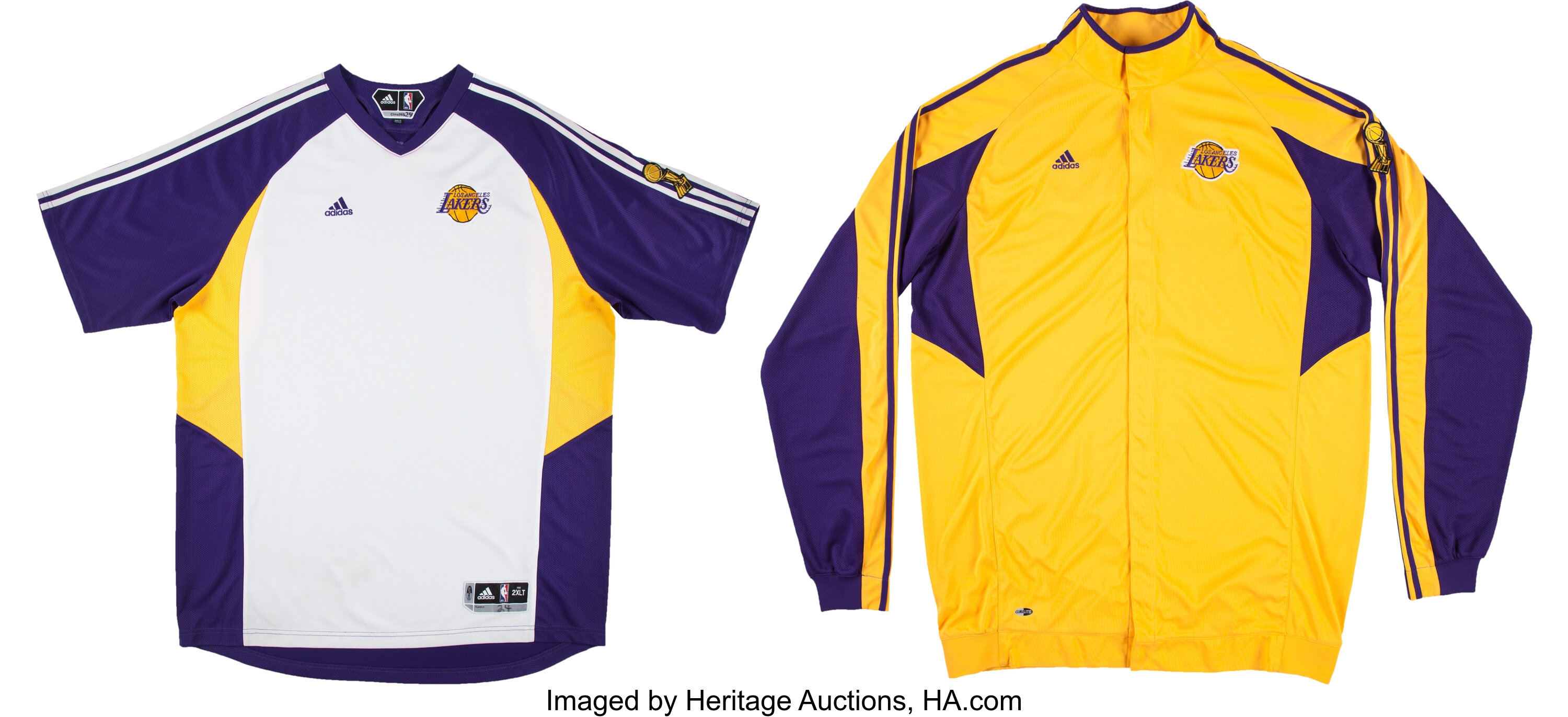 Lot Detail - Circa 2010 Los Angeles Lakers Warm-Up Jacket Attributed To  Kobe Bryant