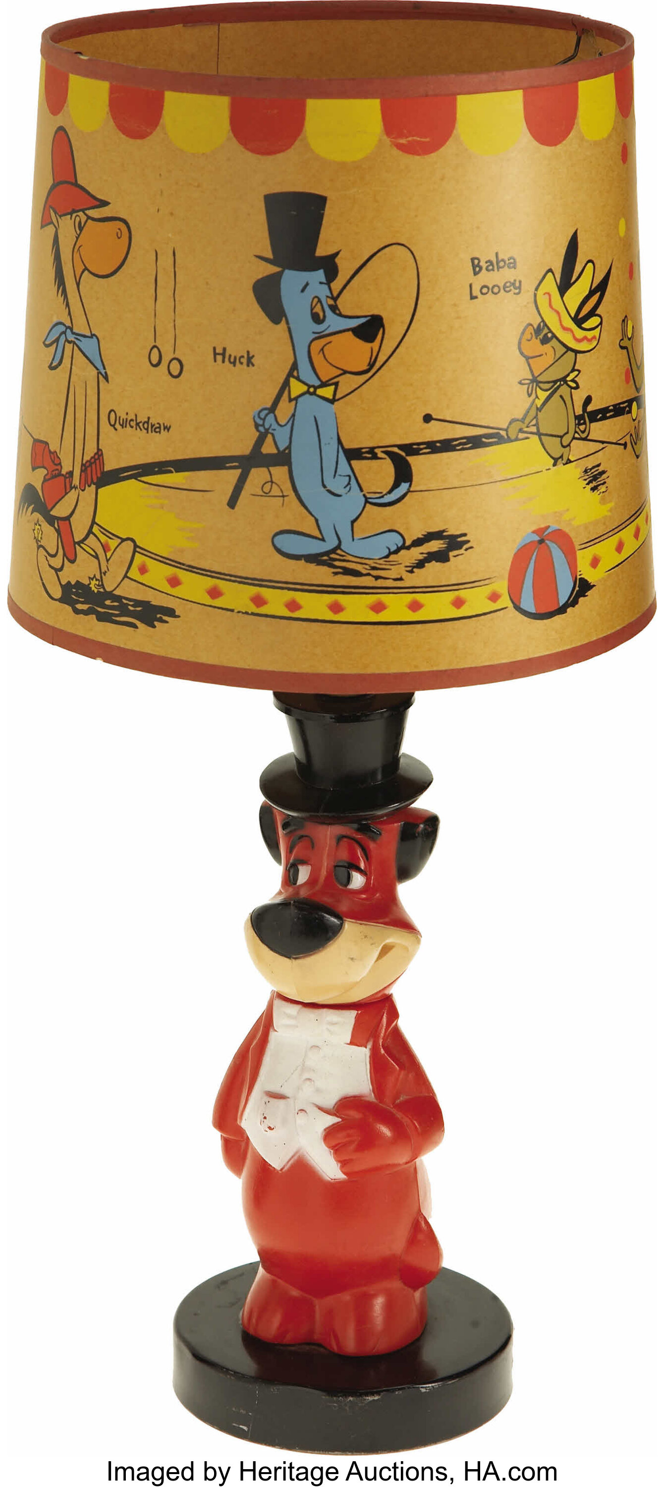 Huckleberry Hound Lamp with Shade (Hanna-Barbera, 1960). Toys