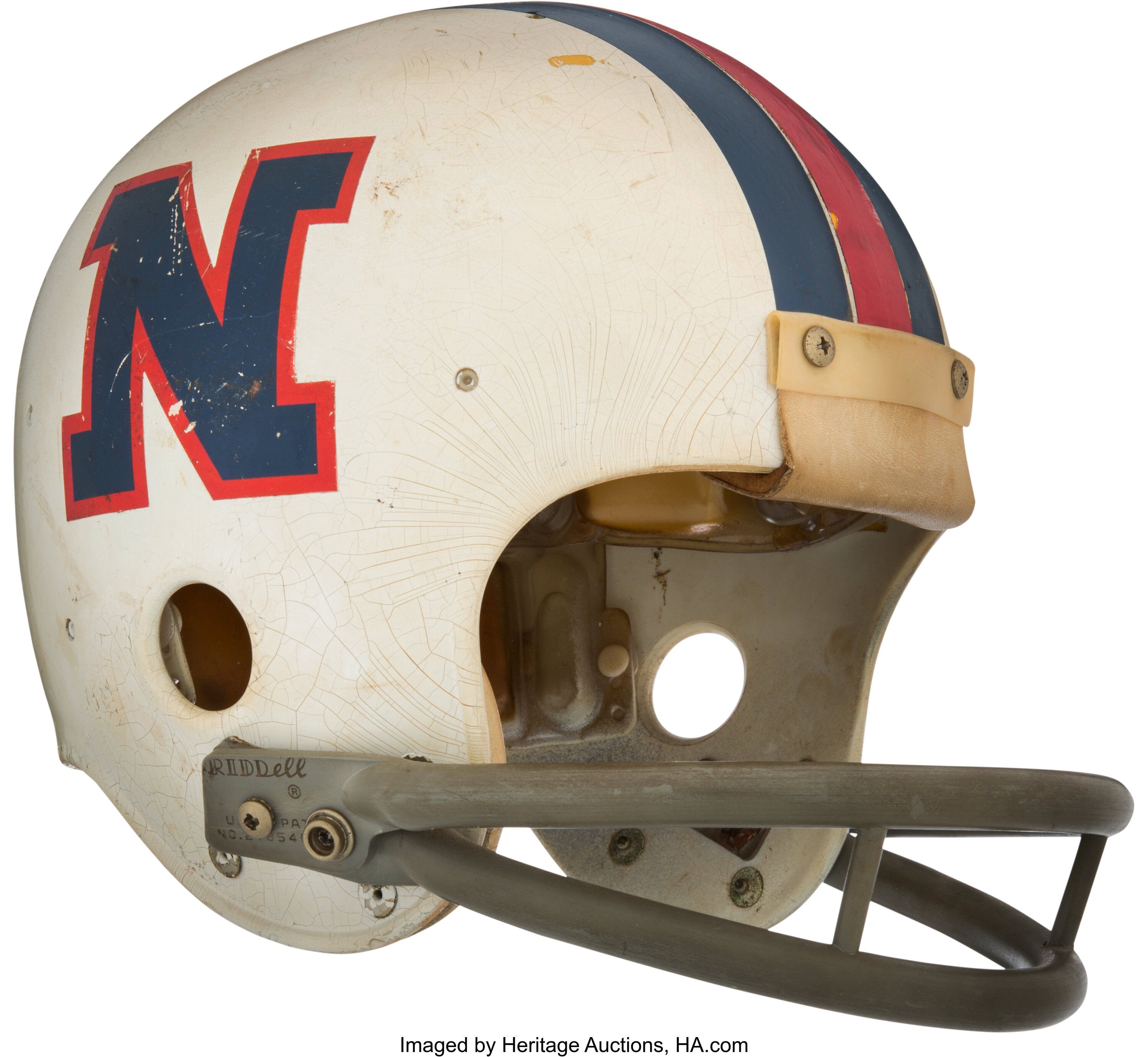 1971 Larry Brown Game Worn Pro Bowl Helmet. Football