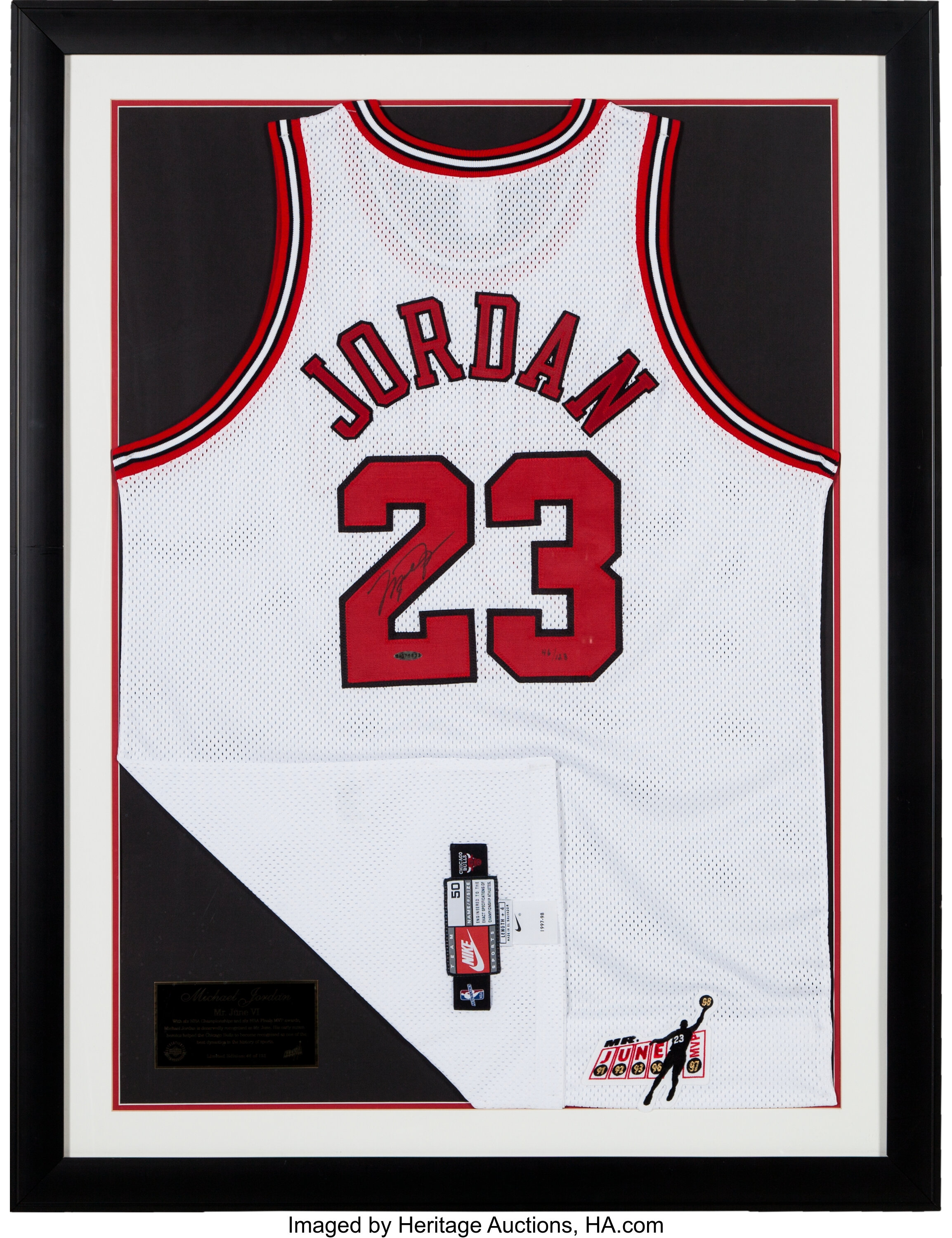 Michael Jordan Signed Jersey, Michael Jordan Signed '97-'98 Away Jersey