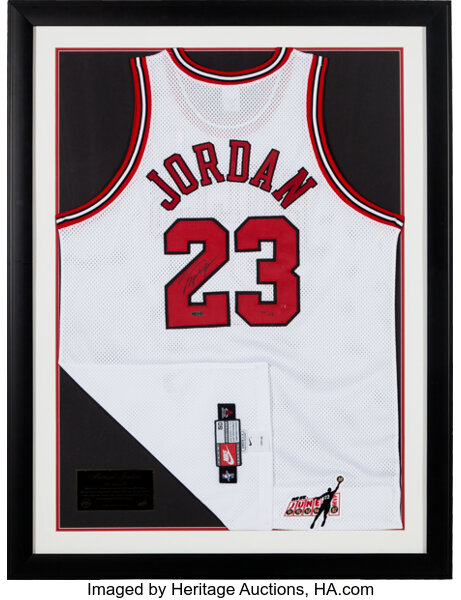 Michael Jordan SIGNED Mr June Jersey Framed Chicago Bulls Upper Deck COA  /323