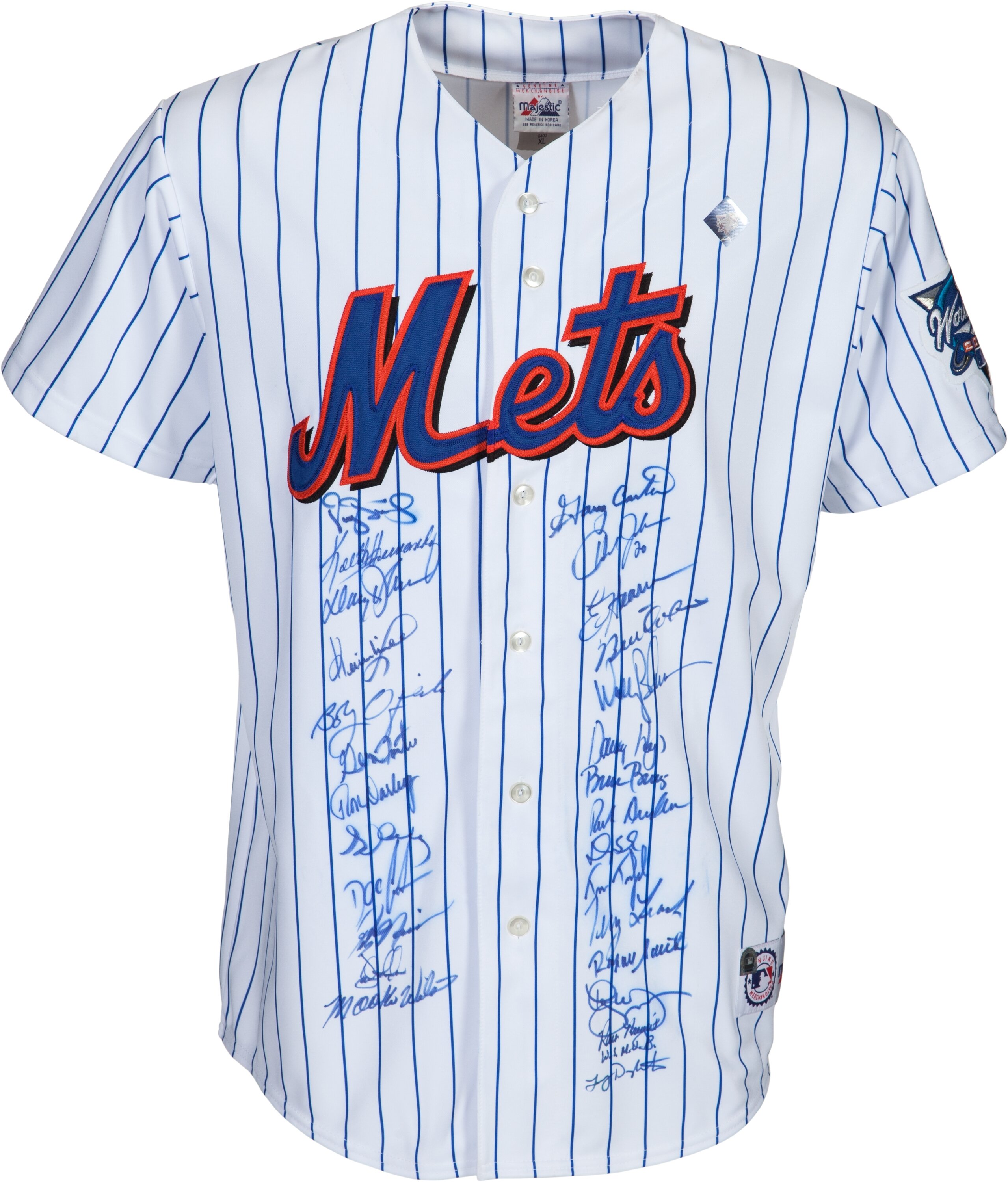 1986 New York Mets Team Signed Reunion Jersey from The Gary Carter, Lot  #54013