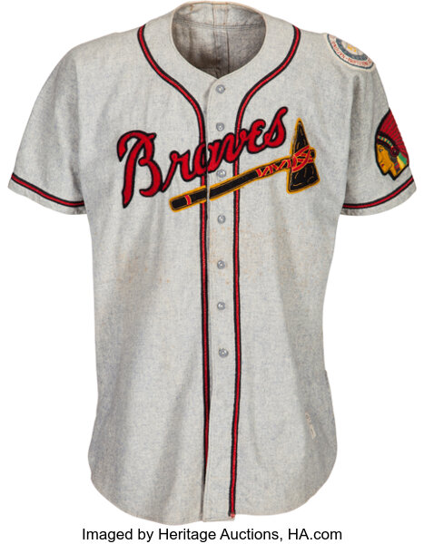 1950 Luis Olmo Game Worn Boston Braves Jersey from The Ken, Lot #52328