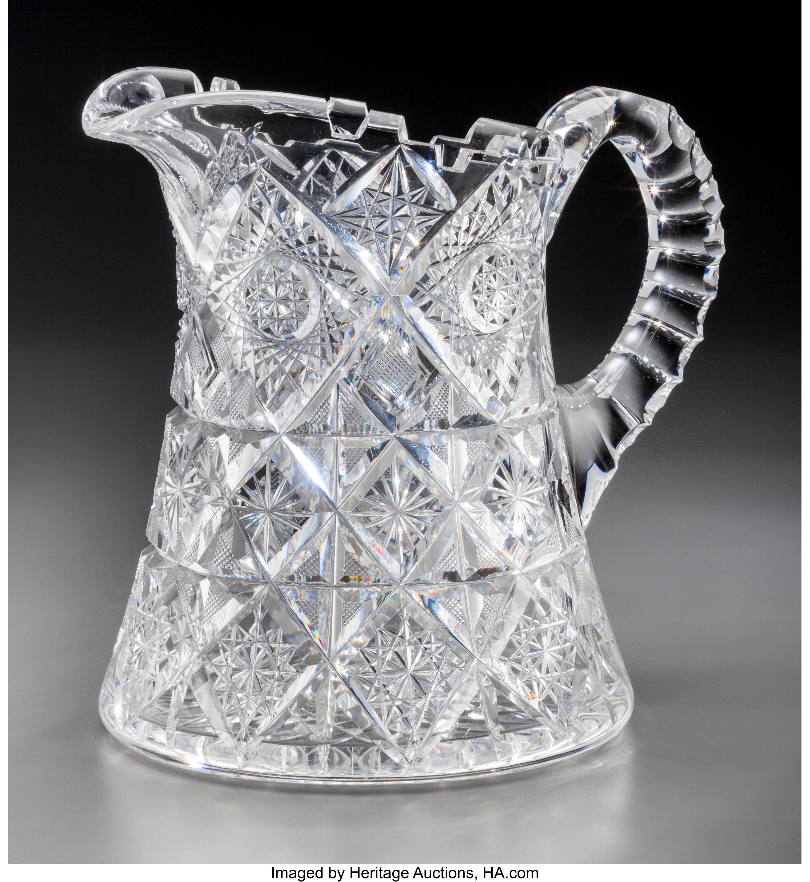 A Large Brilliant Cut Crystal Pitcher Circa 1910 7 34 Inches Lot 63167 Heritage Auctions 9474