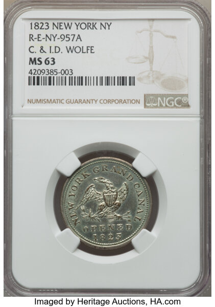 13 C I D Wolfe New York Ny Ms63 Ngc Miller 957a Lot 8575 Heritage Auctions
